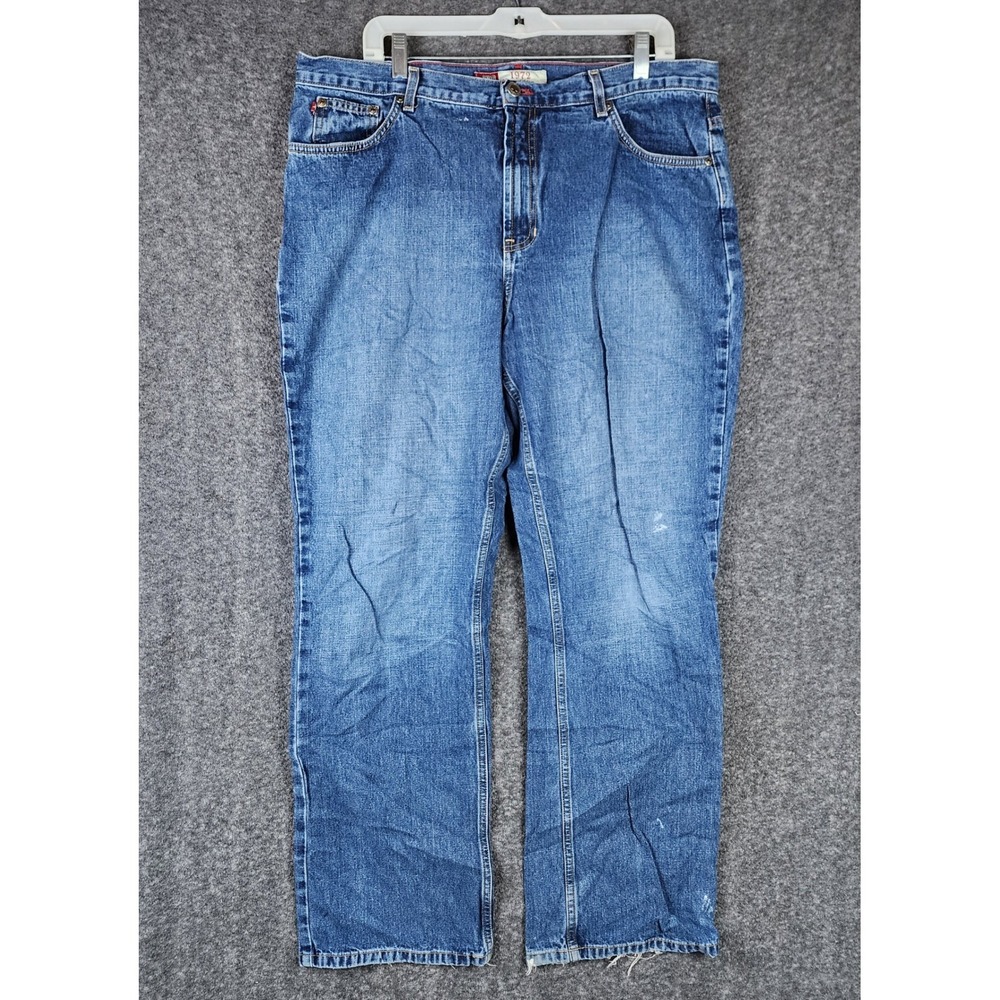 Faded Glory Jeans Women 18 1972 Special Edition Blue Dark Stone Straight Leg EUC